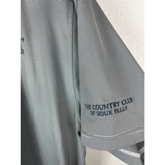 FootJoy Men's Medium Gray Striped Logo Short Sleeve Golf Polo Shirt - Picture 6 of 10